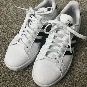 Adidas Womens Grand Court 2.0 White and Black Sneakers